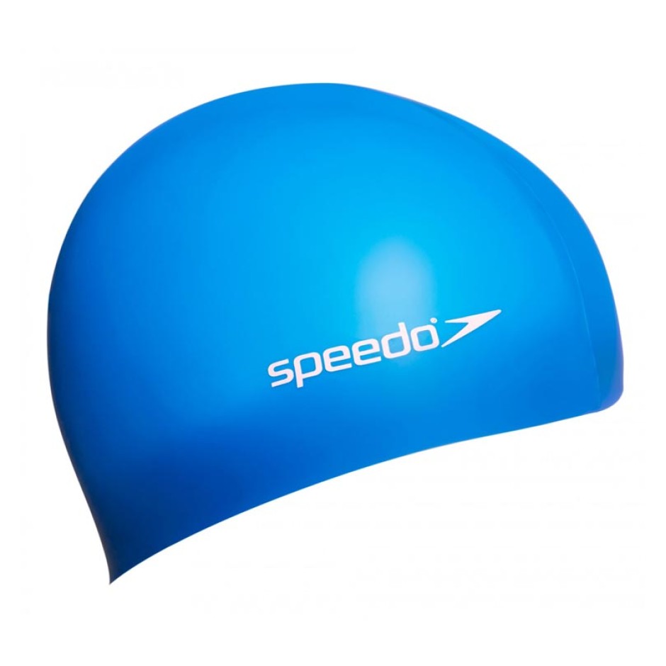 SPEEDO PLAIN FLAT SILICONE CAP JR 8-709931959 Μπλε