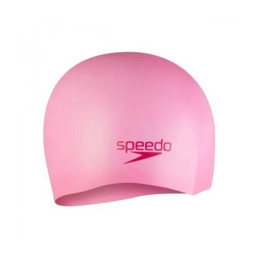 Speedo Plain Moulded Silicone Ροζ - Παιδικό Σκουφάκι Κολύμβησης