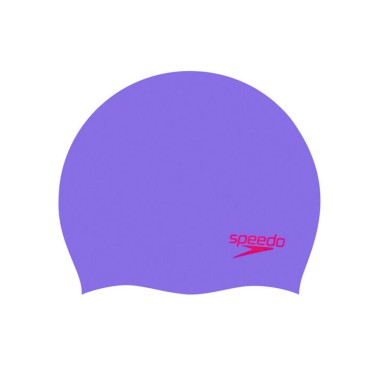 Παιδικό Σκουφάκι Κολύμβησης Μωβ - Speedo Plain Moulded Silicone