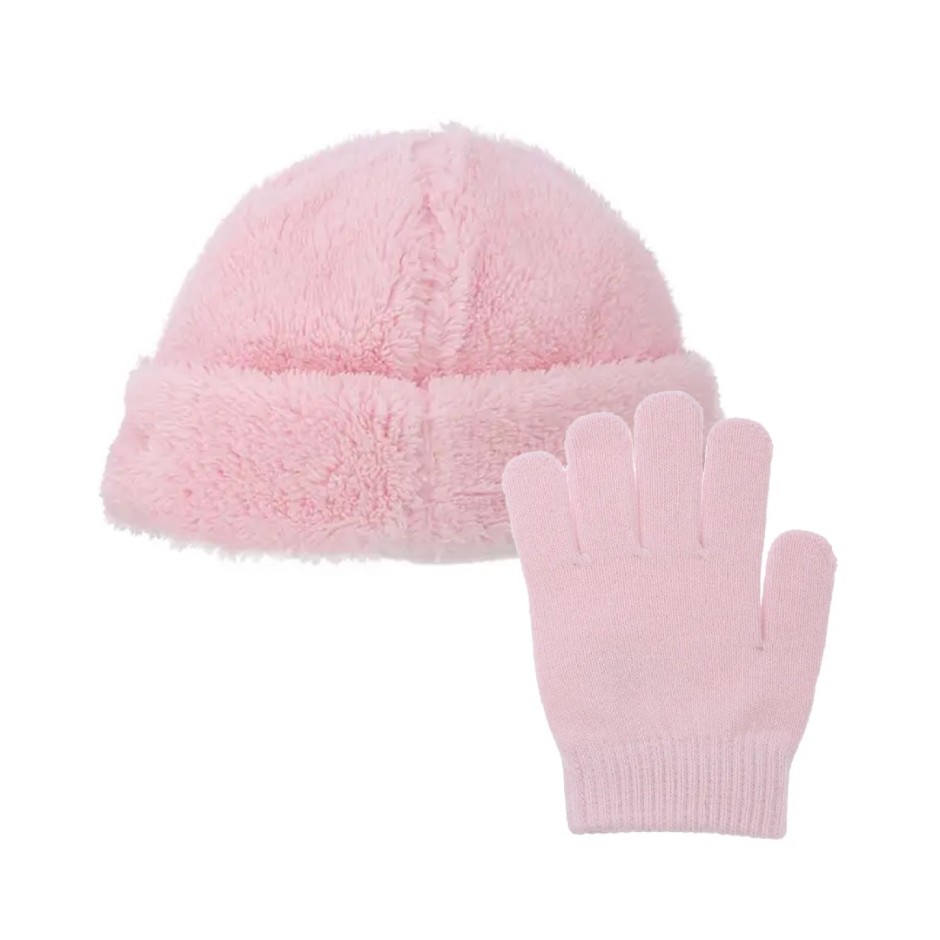 NIKE COZY PEAK BEANIE & GLOVES 9A3070-A9Y Pink