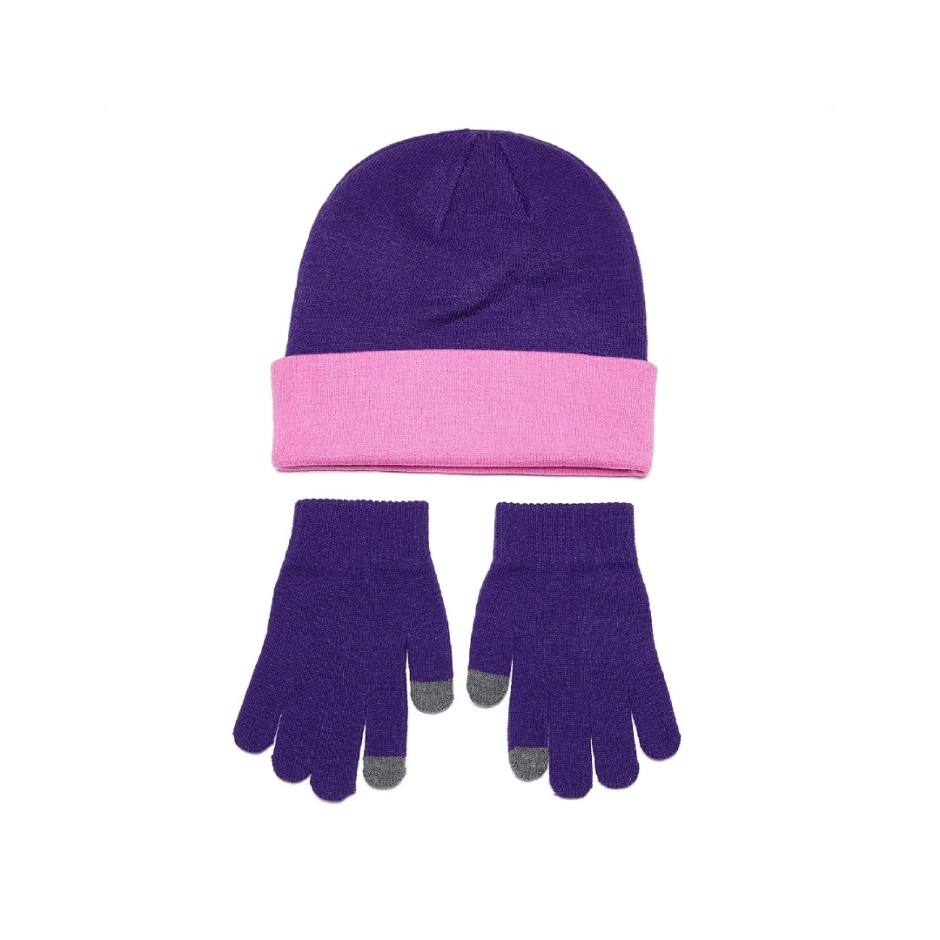 NIKE WORDMARK COLORBLOCK BEANIE SET 8A3045-P6C Colorful