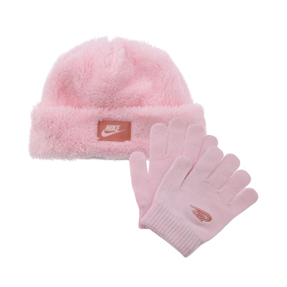 NIKE COZY PEAK BEANIE & GLOVES 9A3070-A9Y Pink