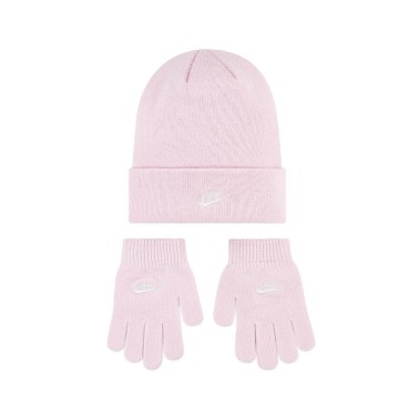 NIKE GIRLS CLUB BEANIE/GLOVE SET 4A2960-A9Y Pink