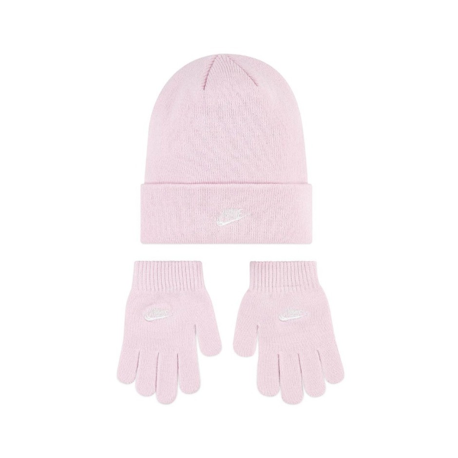 Παιδικό Σκουφάκι και Γάντια NIKE GIRLS CLUB BEANIE/GLOVE SET Ροζ 4A2960-A9Y 