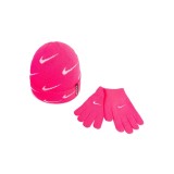 Παιδικό Σκουφάκι και Γάντια NIKE SWOOSH REPEAT BEANIE SET Ροζ 9A2988-A96  Εικόνα 