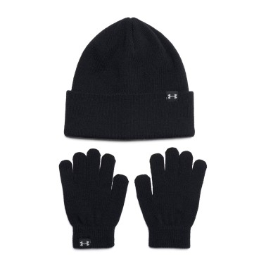 UNDER ARMOUR G BEANIE/GLOVE COMBO 1386642-001 Black