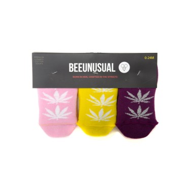 BEE UNUSUAL BABY LEAF 3PK SOCKS AS-19421-MUL Πολύχρωμο