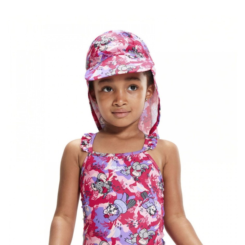 SPEEDO GIRLS LEARN TO SWIM SUN PROTECTION HAT 8-00314314807 Colorful