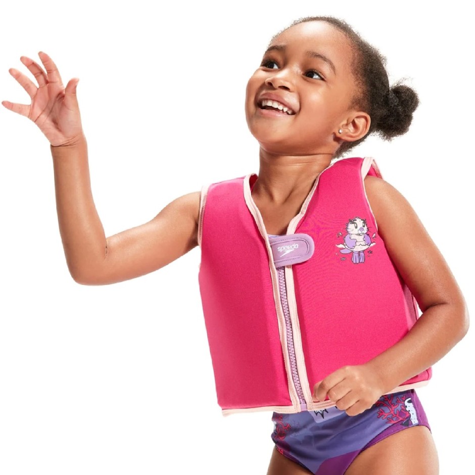 SPEEDO LEARN TO SWIM CHARACTER PRINTED FLOAT VEST 12252-14687B Fuchsia