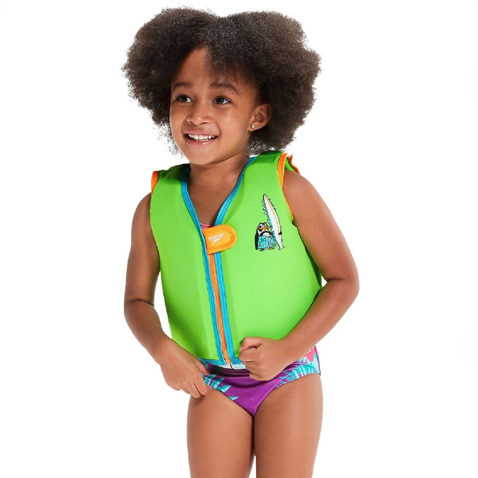 SPEEDO LEARN TO SWIM CHARACTER PRINTED FLOAT VEST 12252-14686B Green