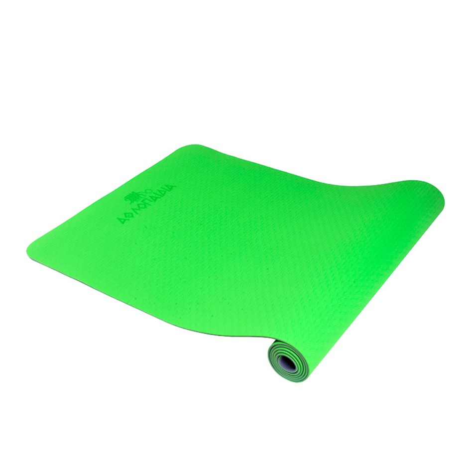 Athlopaidia Yoga TPE 0.4CM Πράσινο - Στρώμα Γυμναστικής