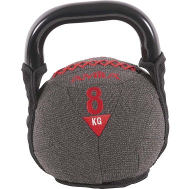 AMILA KETTEBELL SOFT WITH KEVLAR 8KG 90614 Μαύρο