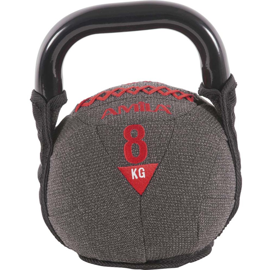 AMILA KETTEBELL SOFT WITH KEVLAR 8KG 90614 Μαύρο