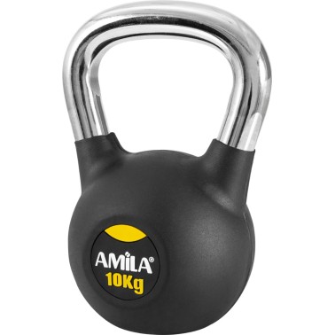 AMILA KETTLEBELL ΕΠΕΝΔΥΣΗ ΛΑΣΤΙΧΟΥ ΛΑΒΗ ΧΡΩΜΙΟΥ 10KG 44572 Ο-C