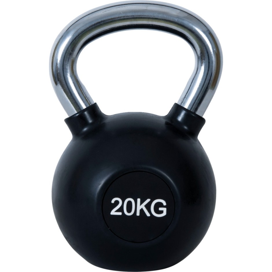 Kettlebell Μαύρο - Amila Rubber Cover Cr Handle 20Kg
