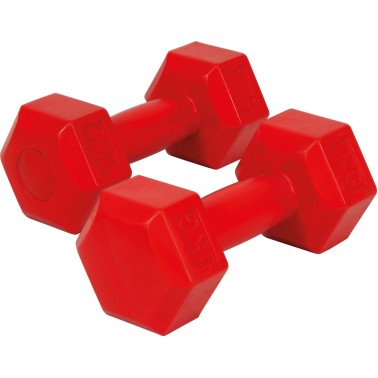 Dumbbell Red - Amila Plastic Series 1kg (2 Pieces)