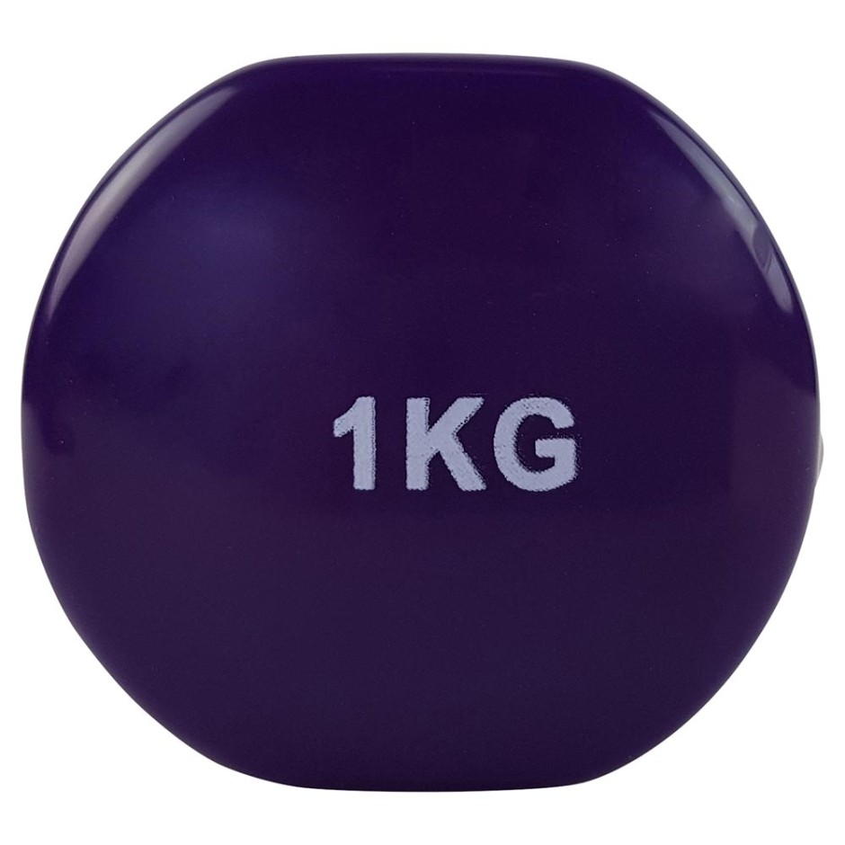 TUNTURI VINYL DUMBBELLS 1.0KG, PURPLE PAIR 14TUSFU109 One Color