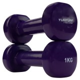 TUNTURI VINYL DUMBBELLS 1.0KG, PURPLE PAIR 14TUSFU109 One Color Image 3