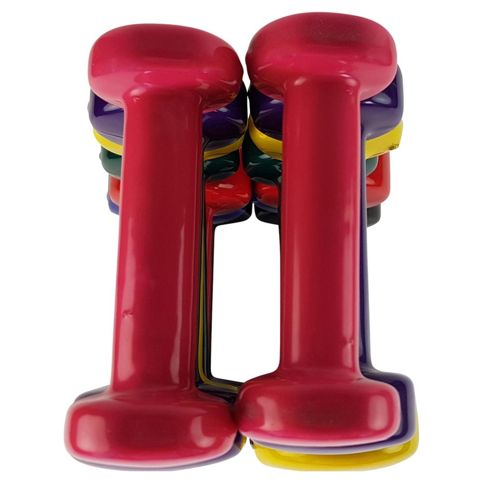 TUNTURI VINYL DUMBBELLS 1.0KG, PURPLE PAIR 14TUSFU109 One Color