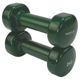 TUNTURI VINYL DUMBBELLS 2.0KG, GREEN, PAIR 14TUSFU110 One Color Image 4