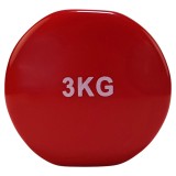 TUNTURI VINYL DUMBBELLS 3.0KG, RED, PAIR 14TUSFU111 One Color Image 0