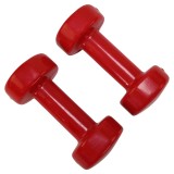 TUNTURI VINYL DUMBBELLS 3.0KG, RED, PAIR 14TUSFU111 One Color Image 2