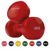 TUNTURI VINYL DUMBBELLS 3.0KG, RED, PAIR 14TUSFU111 One Color Image 7