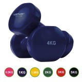 TUNTURI VINYL DUMBBELLS 4.0KG, BLUE, PAIR 14TUSFU112 One Color Image 7