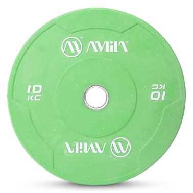 AMILA BUMPER PLATE SLIM COLOR ΠΡΑΣΙΝΟ 10KG 84847-ΠΡΑΣΙΝΟ Πράσινο