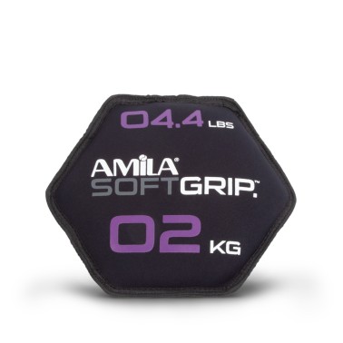 AMILA ΔΙΣΚΟΣ ΒΑΡΙΔΙΟ SOFT GRIP 2KG 90751-O-C Ο-C