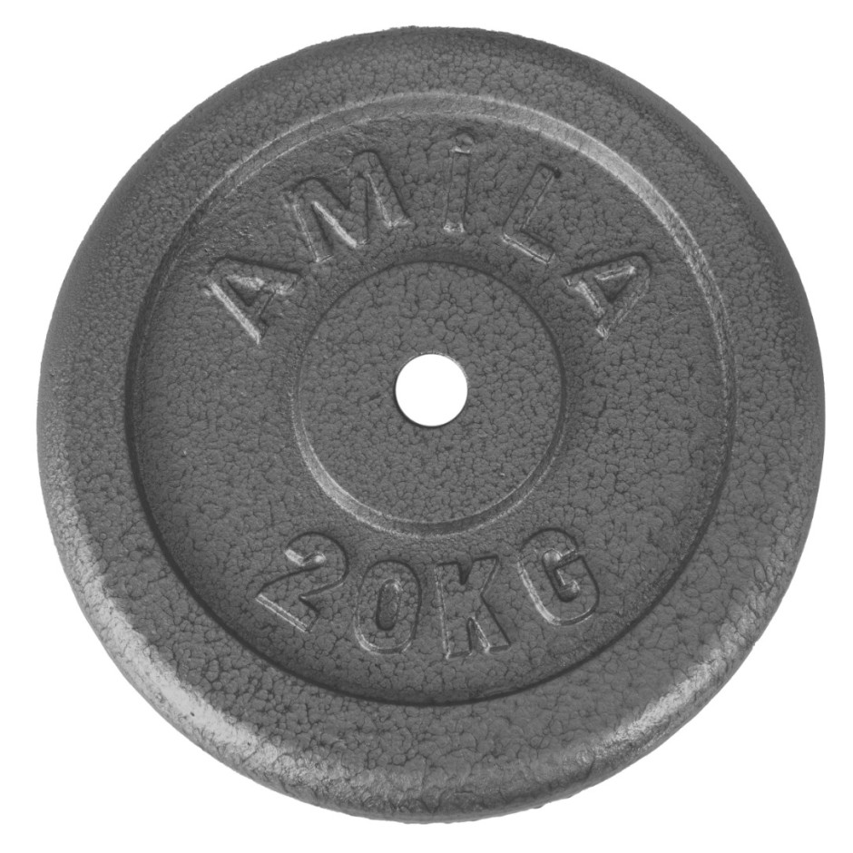 Δίσκος Μπάρας Ασημί - Amila Εμαγιέ 28mm 20kg