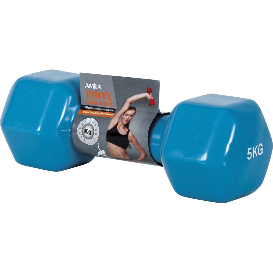 Dumbbell Blue - Amila Vinyl 5kg