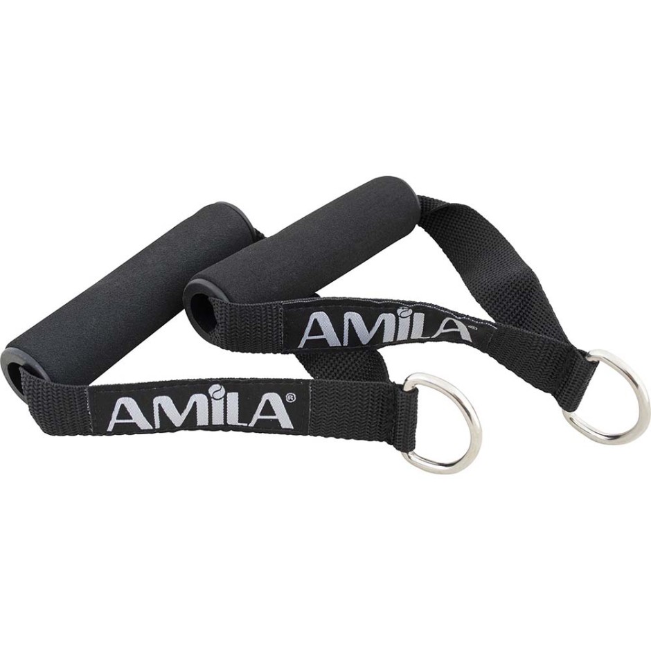 Λαβές Για Λάστιχα Αντίστασης Μαύρα - Amila