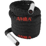 AMILA ΣΧΟΙΝΙ ΓΙΑ CROSS FIT POLYESTER BATTLE ROPE 38mm*9m ΜΕ ΛΑΒΕΣ ΑΛΟΥΜΙΝΙΟΥ 84553-Ο-C Ο-C Εικόνα 