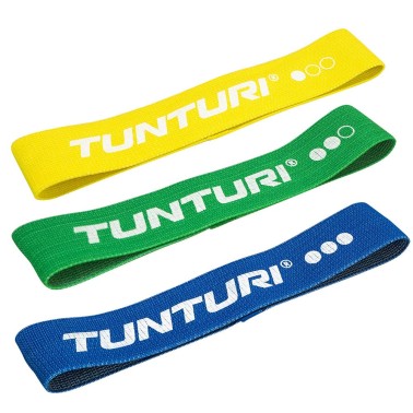 TUNTURI TEXTILE RESISTANCE BAND SET 3 PCS 14TUSYO065 Ο-C