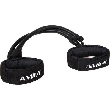 Ankle Straps With 3 Resistance Bands Black - Amila Extra Heavy+