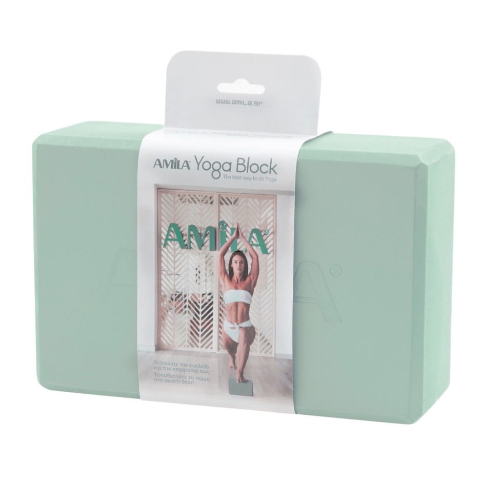 AMILA ΤΟΥΒΛΟ ΓΙΑ YOGA MINT 7.5*14*23CM 96843 Οινοπνευματί