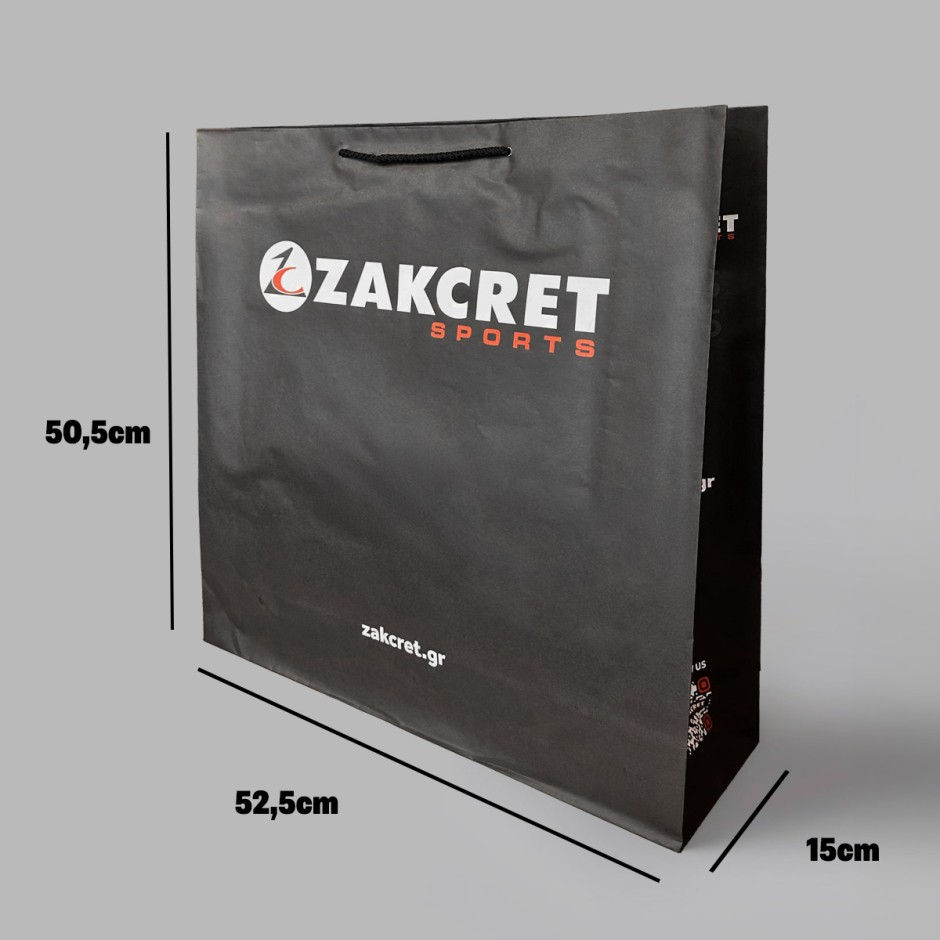 Χάρτινη Τσάντα ZAKCRET Sports Μαύρη