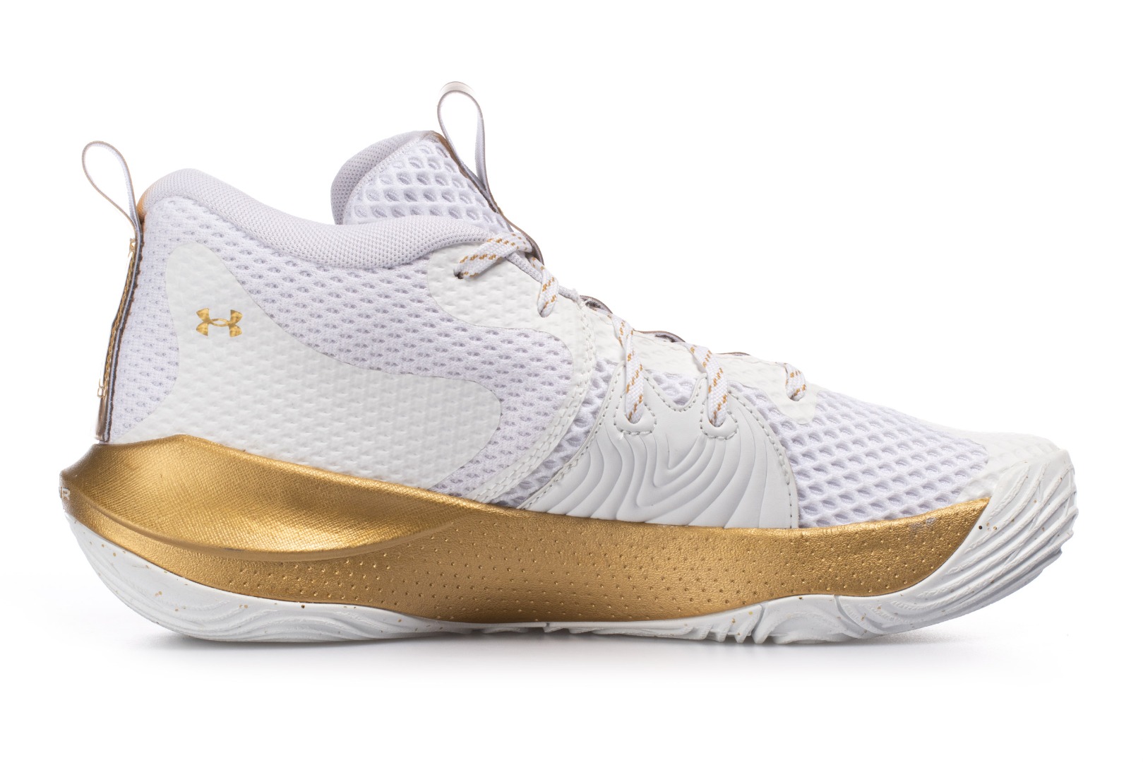 UA Embiid 1 ホワイト/ゴールド US 9 Under Armour Embiid 1 White/ Gold Positionless like Joel himself