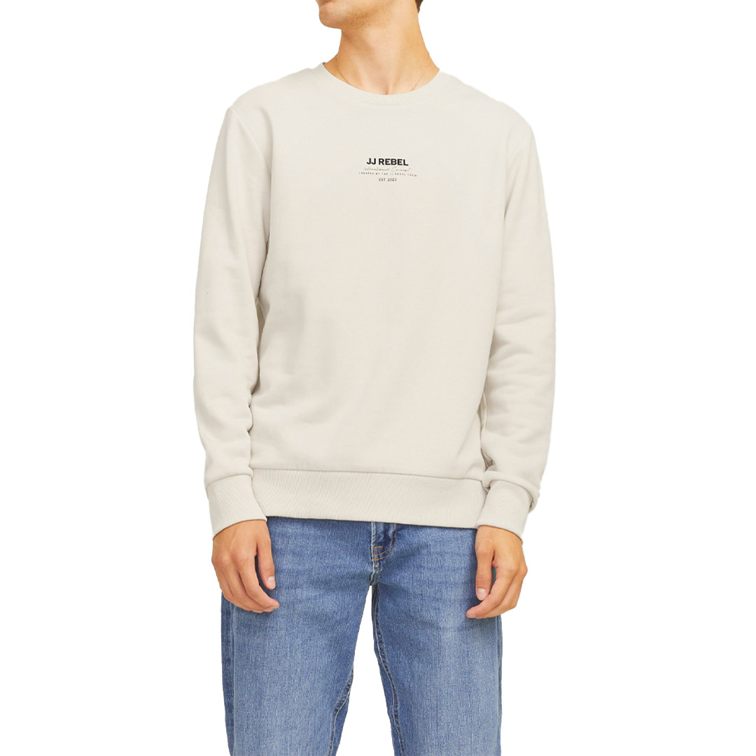 JJ REBEL JJ REBEL JREBLINO SWEAT CREW NECK 12268877-MOONBEAM Εκρού