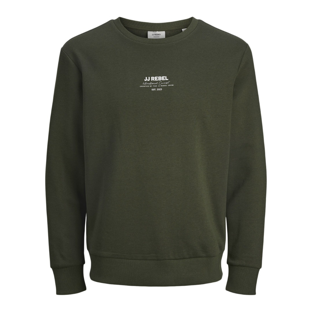 JJ REBEL JJ REBEL JREBLINO SWEAT CREW NECK 12268877-KOMBU GREEN ΛΑΔΙ