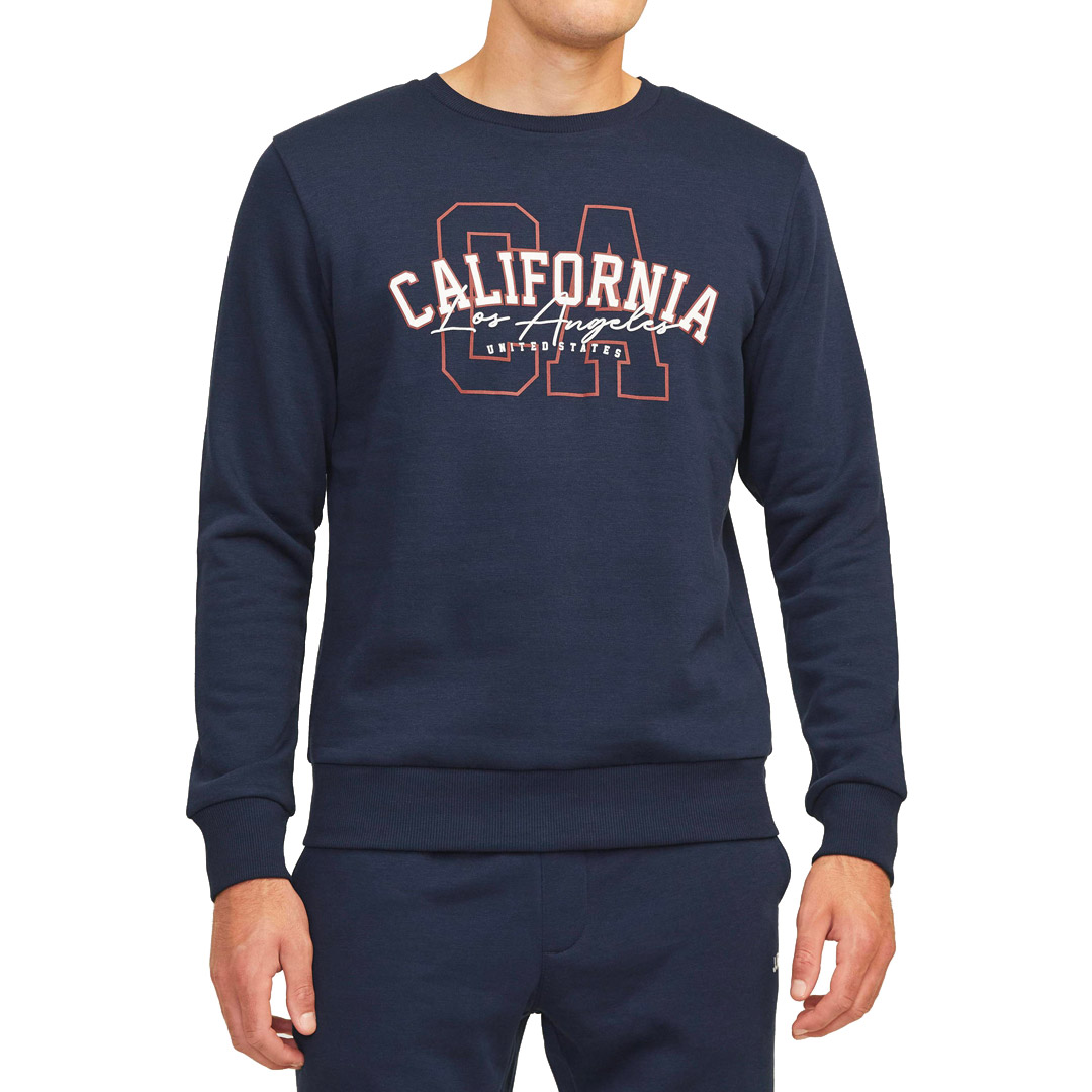 JJ REBEL JJ REBEL NEWYORK SWEAT CREW NECK 12263871-SKY CAPTAIN Μπλε
