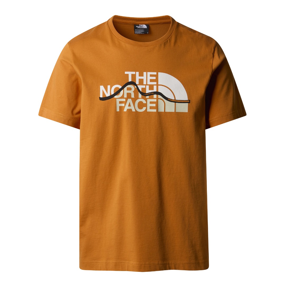 THE NORTH FACE M S/S MOUNTAIN LINE TEE NF0A87NTPCO-PCO Πορτοκαλί