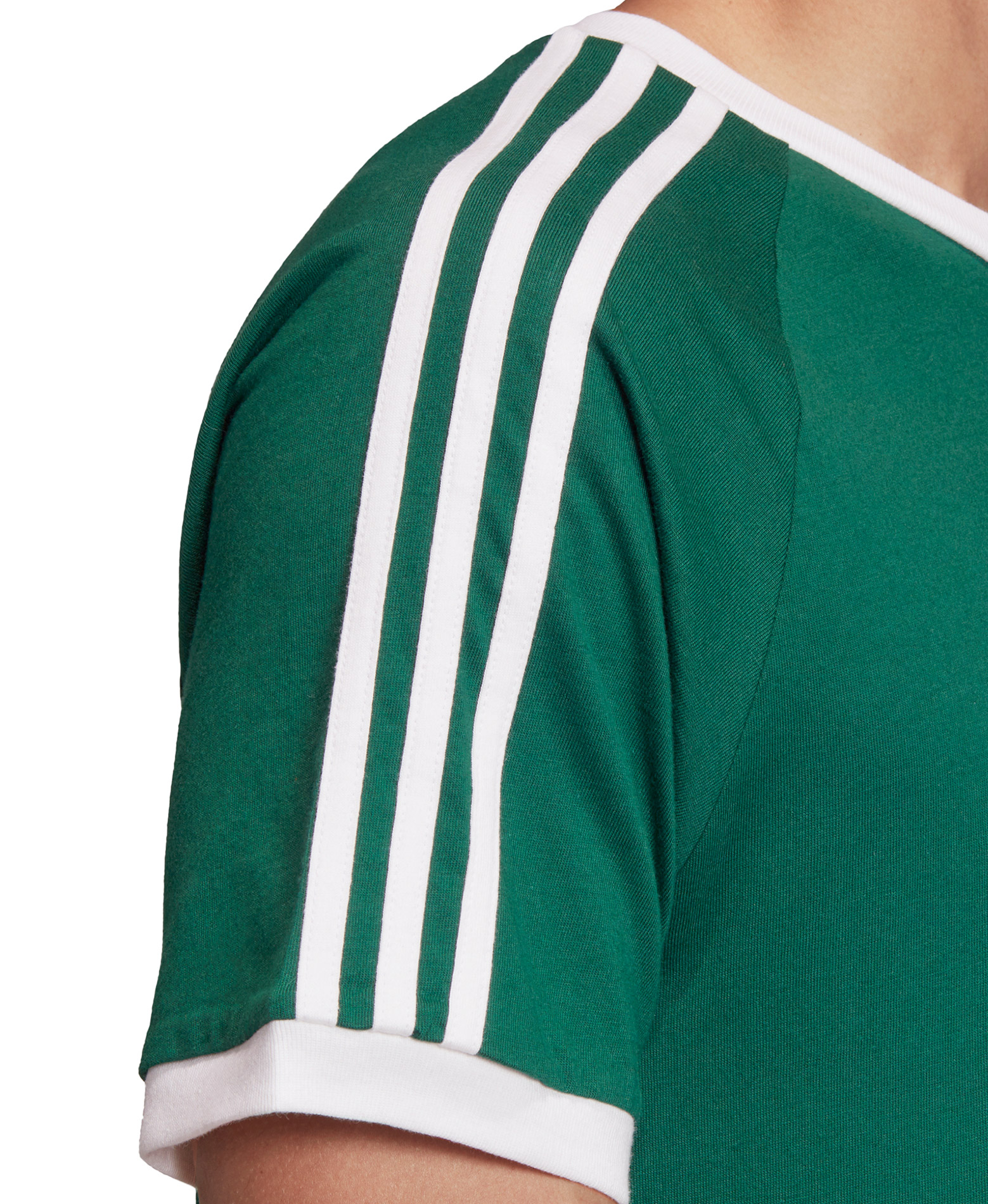 adidas originals california 3 stripe t shirt green