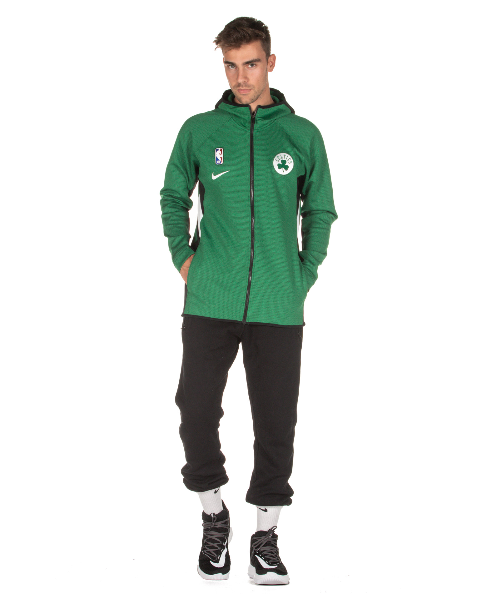 Boston Celtics Nike Thermaflex Full Zip Hoodie - Mens
