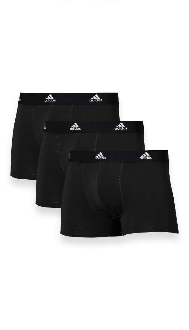 adidas ACTIVE FLEX COTTON BOXER 3PK 4A1M02-000 Μαύρο