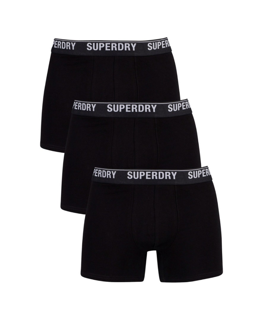 Superdry Organic Cotton Classic Boxer Triple Pack Multiple Colours Stripe Multipack in Red for