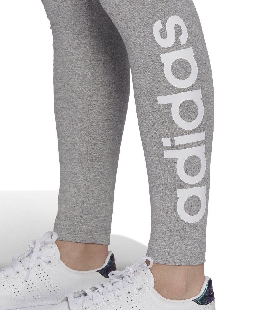 Adidas MEDIUM GREY HEATHER/WHITE Women's Essentials Leggings, US Medium -  Walmart.com