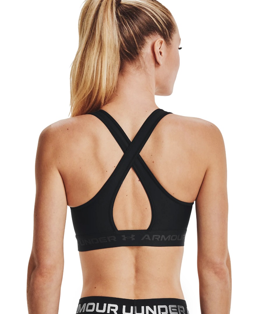 UNDER ARMOUR CROSSBACK MID BRA 1361034-001 Μαύρο φωτογραφία
