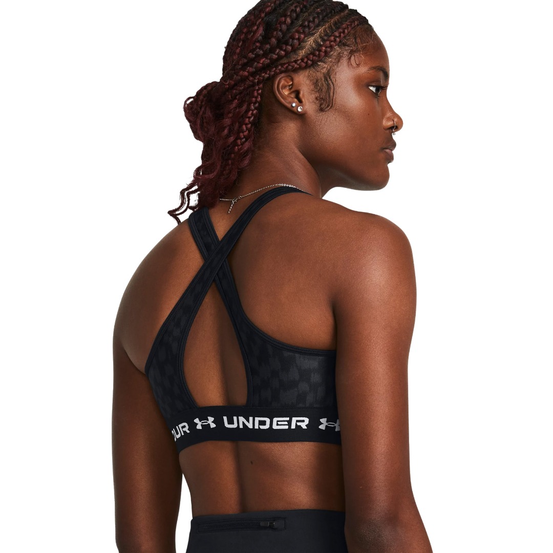 UNDER ARMOUR CROSSBACK MID PRINT 1361042-007 Μαύρο φωτογραφία